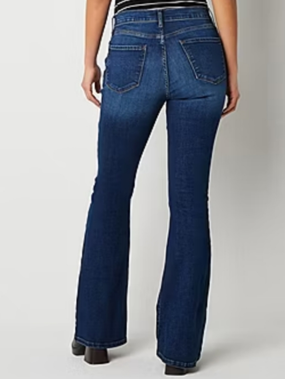 A.N.A. High Rise Flare Jeans Western Demin Wide Leg Dark Wash Women 16 Tall